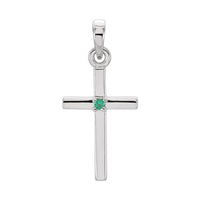 Birthstone Cross Pendant