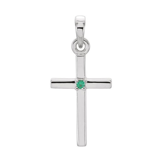Birthstone Cross Pendant