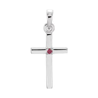 Birthstone Cross Pendant