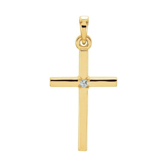 Birthstone Cross Pendant