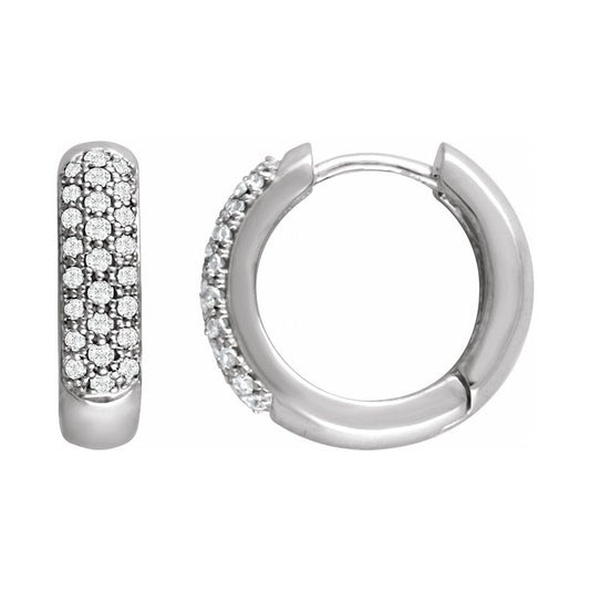 Pavé-Style Hoop Earrings