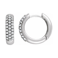 Pavé-Style Hoop Earrings