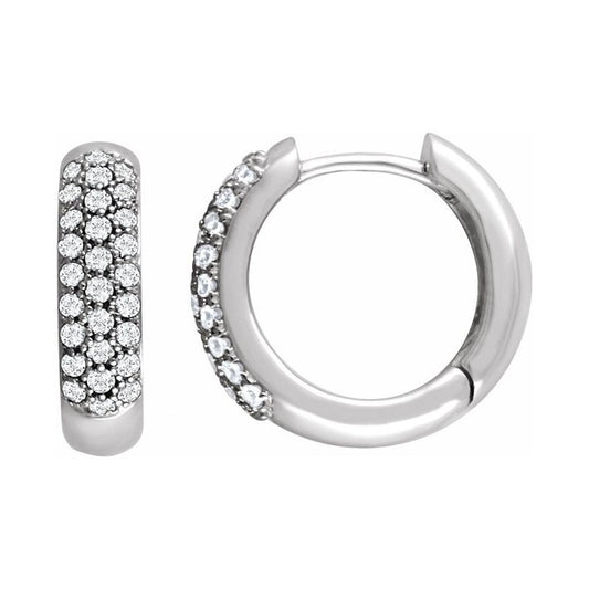 Pavé-Style Hoop Earrings