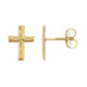 Youth Diamond-Cut Cross Earrings