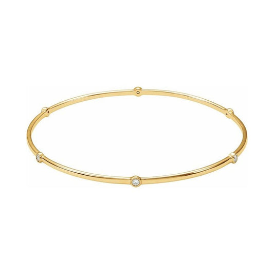 Bezel-Set Bangle Bracelet