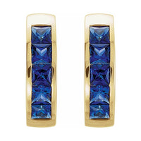 Channel-Set Hoop Earrings