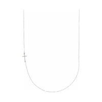 Accented Sideways Cross Necklace