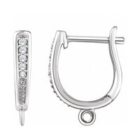 Accented Hinged Hoop Earring Top