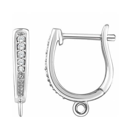 Accented Hinged Hoop Earring Top