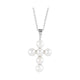 Pearl Cross Necklace or Pendant