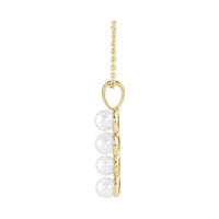 Pearl Cross Necklace or Pendant