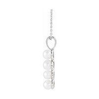 Pearl Cross Necklace or Pendant
