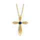 Bezel-Set Cross Necklace or Pendant