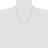 14k White Gold .4 mm Carded Cable Rope Chain