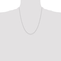 14k White Gold .4 mm Carded Cable Rope Chain
