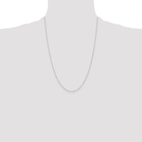 14k White Gold .4 mm Carded Cable Rope Chain