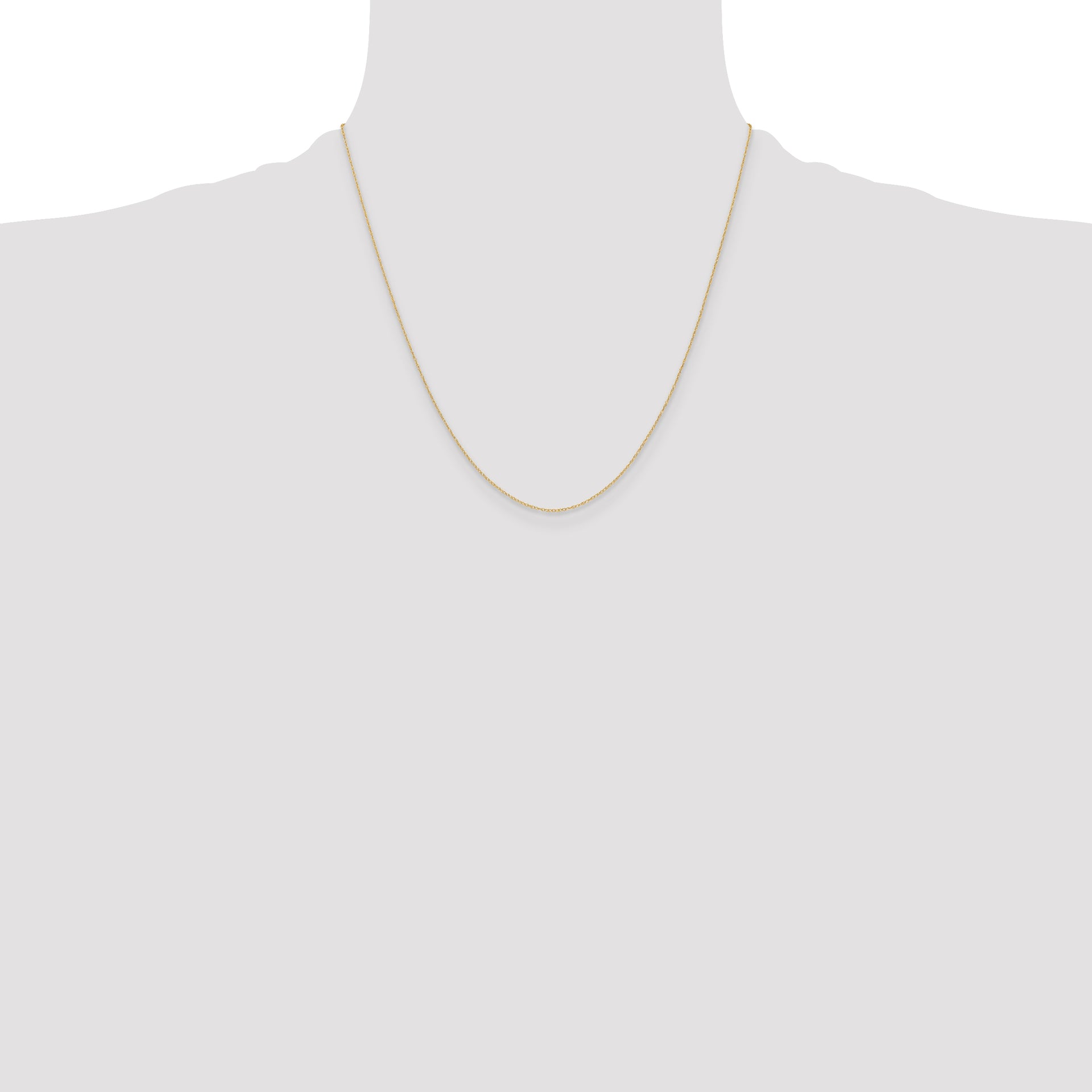 14k .4 mm Carded Cable Rope Chain