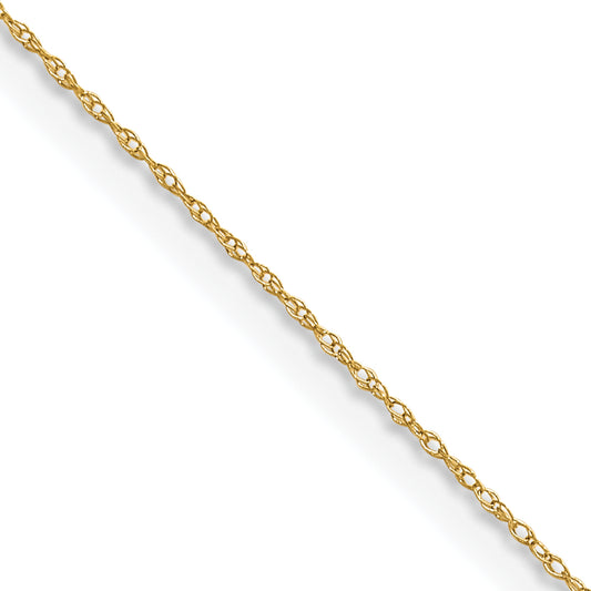 14k .4 mm Carded Cable Rope Chain