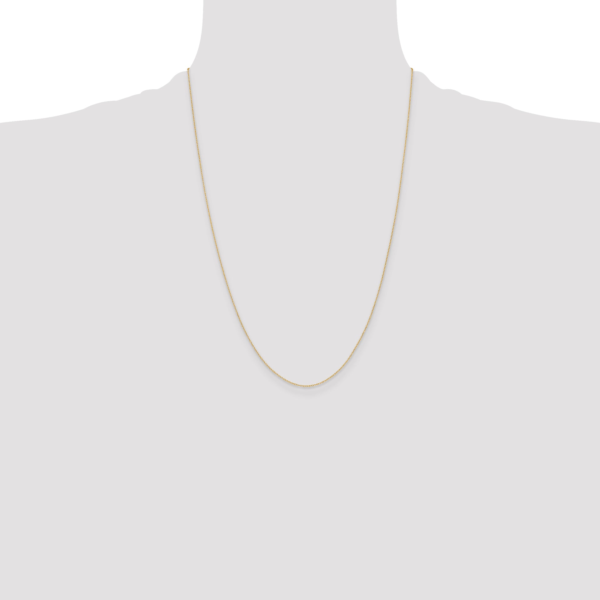 14k .4 mm Carded Cable Rope Chain