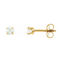 Round 4-Prong Youth Stud Earrings