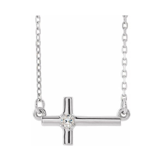 Sideways Cross Necklace or Center