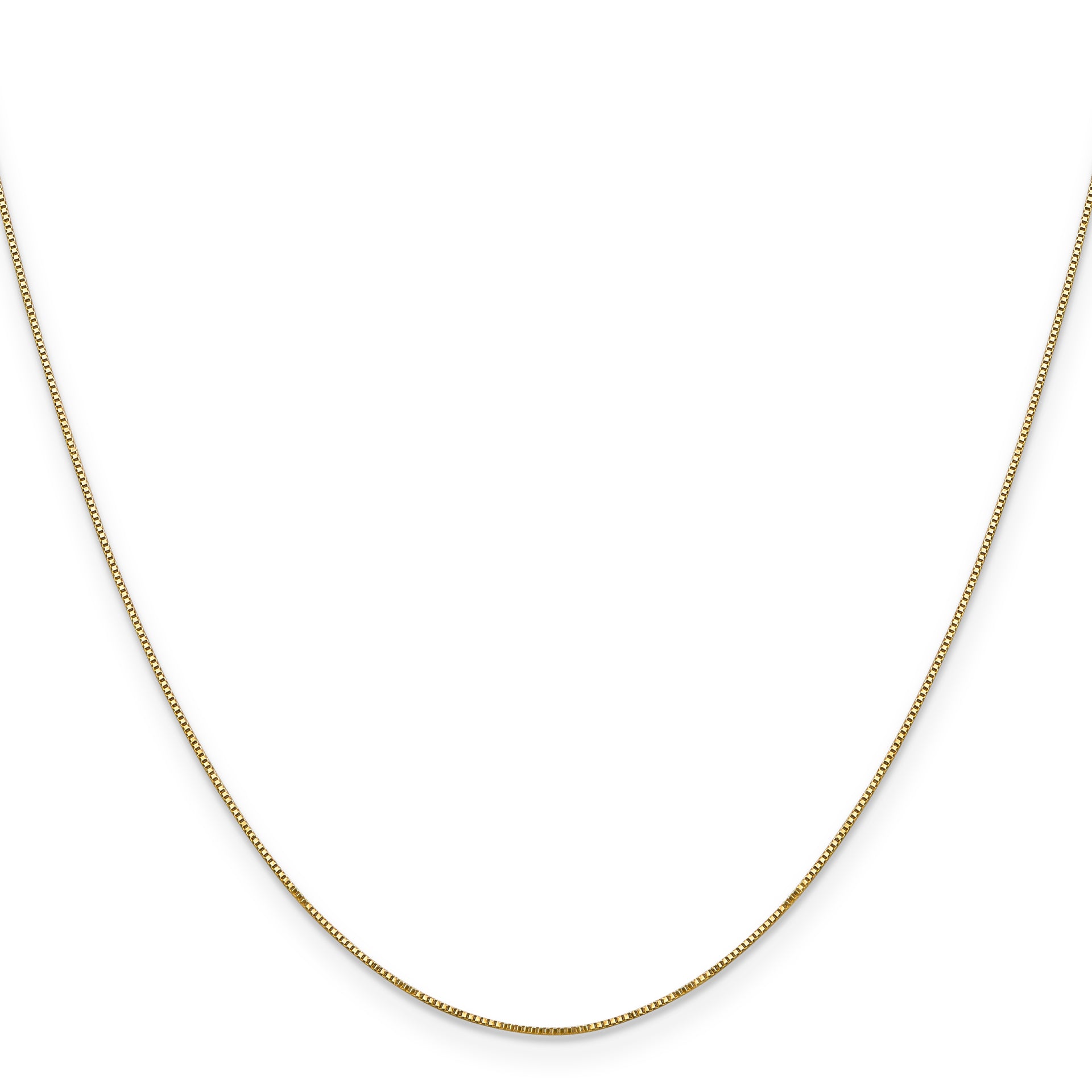 14k .5mm Carded Box Chain
