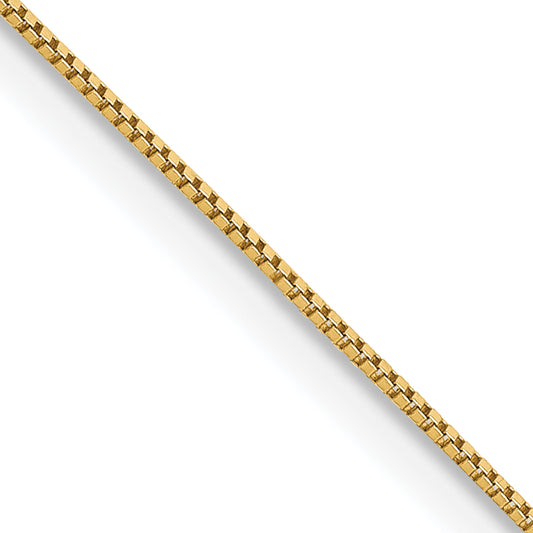 14k .5mm Carded Box Chain