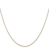 14k .5mm Carded Box Chain