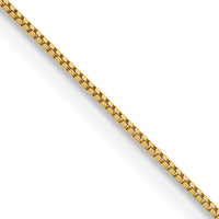 14k .5mm Carded Box Chain