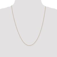 14k .5mm Carded Box Chain