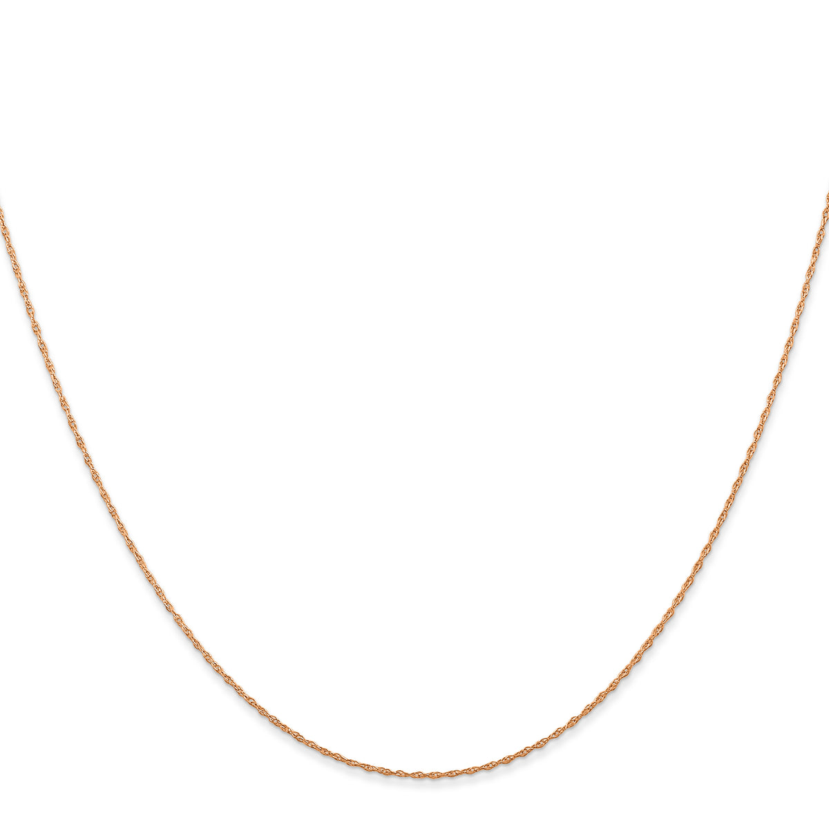 14k  Rose Gold .5 mm Carded Cable Rope Chain