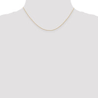 14k  Rose Gold .5 mm Carded Cable Rope Chain