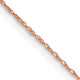 14k  Rose Gold .5 mm Carded Cable Rope Chain