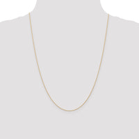 14k  Rose Gold .5 mm Carded Cable Rope Chain