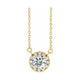French-Set Halo-Style Necklace or Center