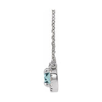 French-Set Halo-Style Necklace or Center