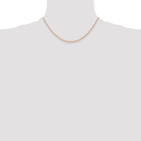 14k  Rose Gold .6 mm Carded Cable Rope Chain