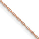 14k  Rose Gold .6 mm Carded Cable Rope Chain