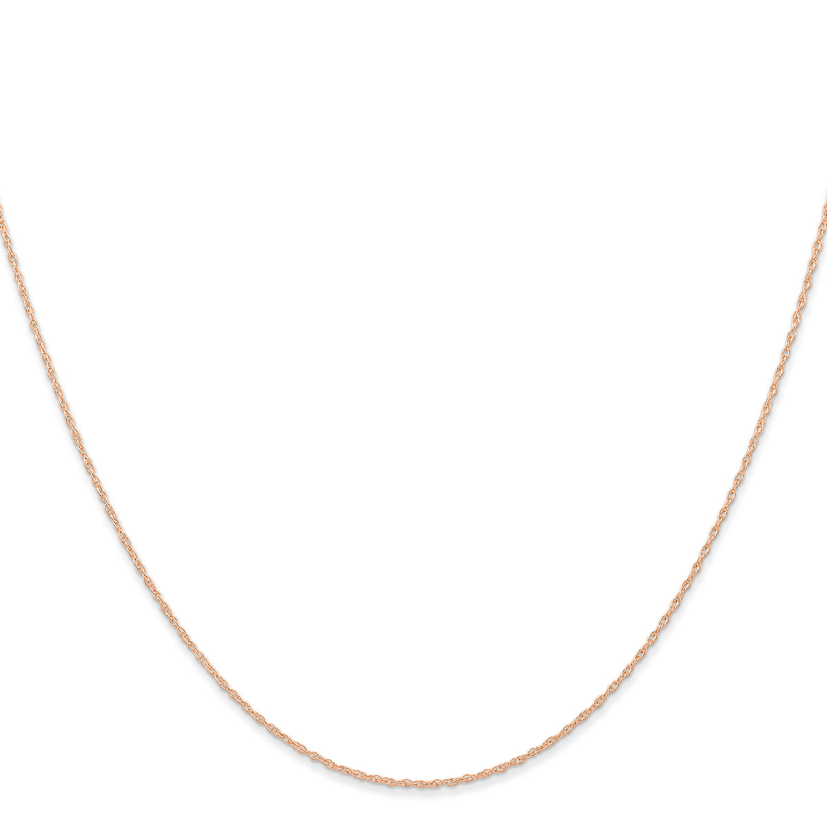 14k  Rose Gold .6 mm Carded Cable Rope Chain