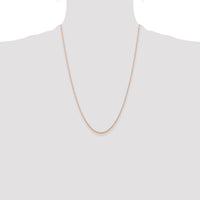 14k  Rose Gold .6 mm Carded Cable Rope Chain