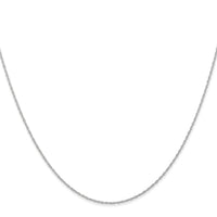 14k White Gold .6 mm Carded Cable Rope Chain