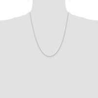 14k White Gold .6 mm Carded Cable Rope Chain