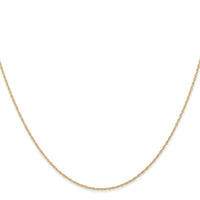 14k .6 mm Carded Cable Rope Chain