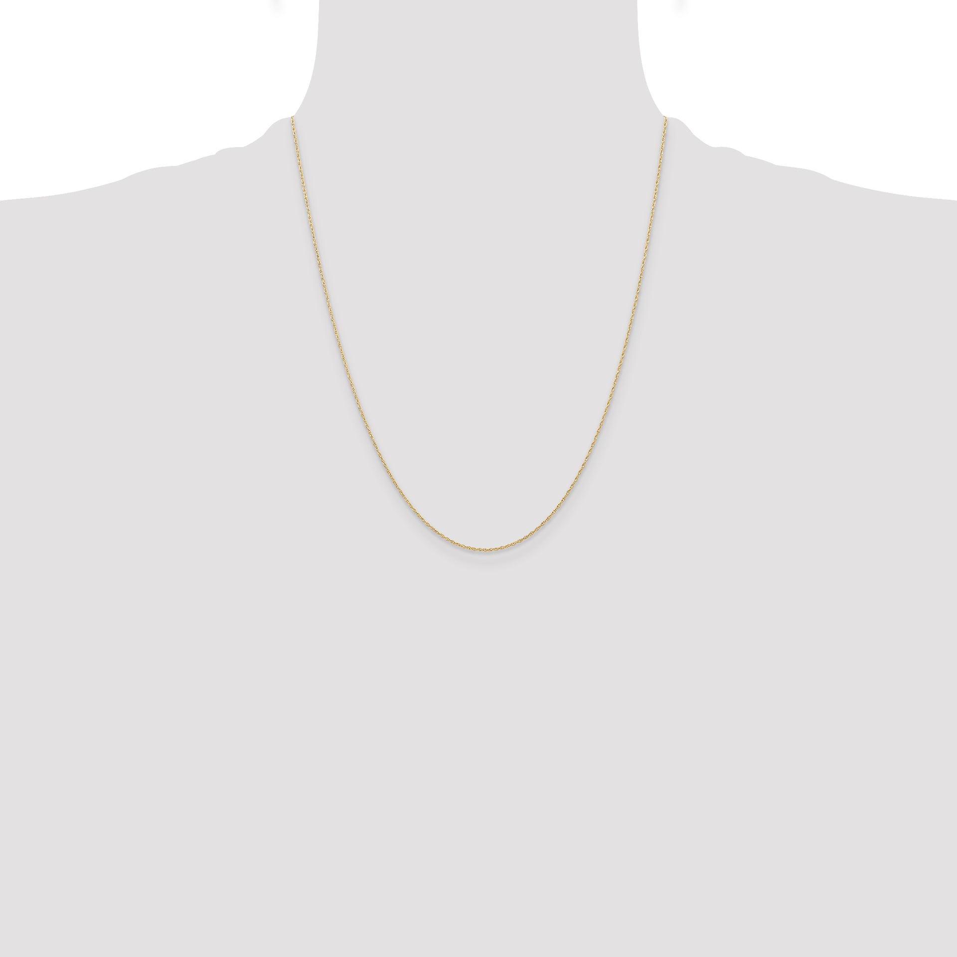 14k .6 mm Carded Cable Rope Chain