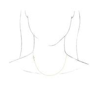 Accented Sideways Cross Necklace