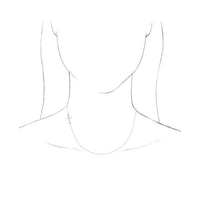 Accented Sideways Cross Necklace