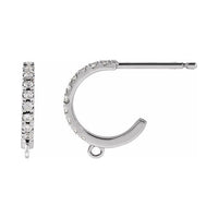 Accented French-Set Hoop Earring Top