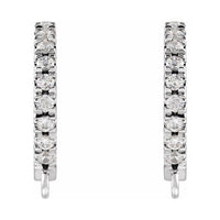 Accented French-Set Hoop Earring Top