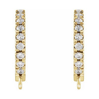 Accented French-Set Hoop Earring Top