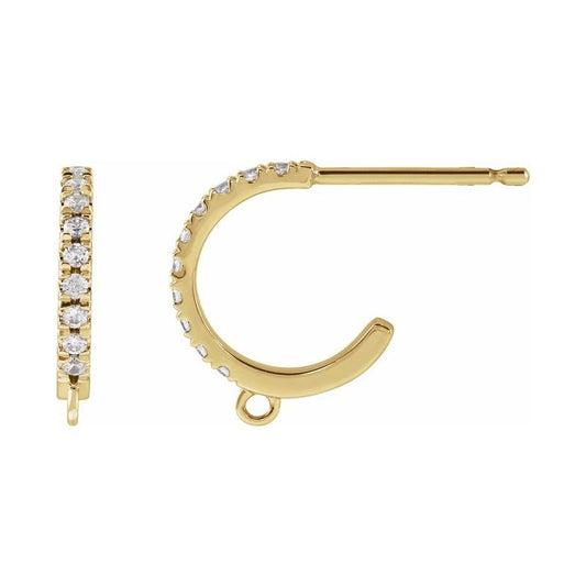 Accented French-Set Hoop Earring Top